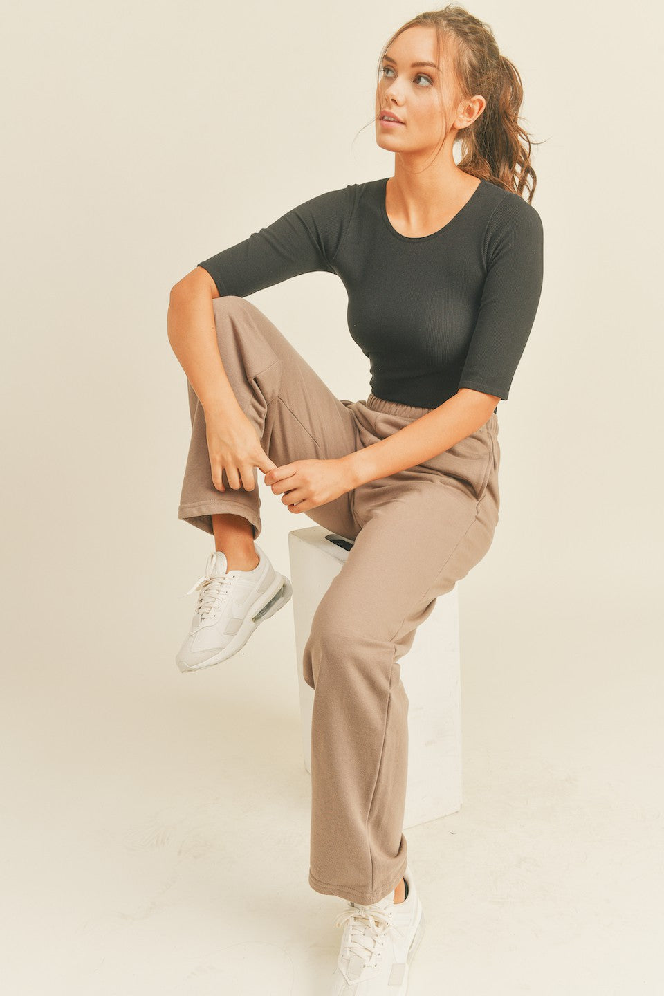 The Ralph Ribbed Bodysuit in Black