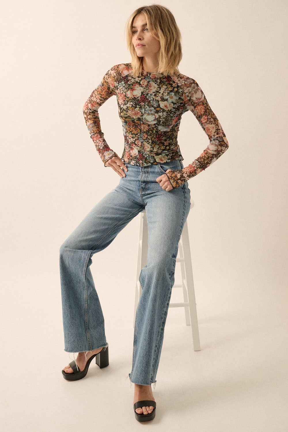 Pre-Order: The Lola Semi-Sheer Mesh Top