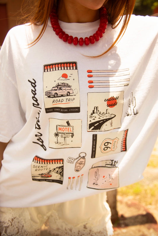 The Hexham Road Trip Tee in White