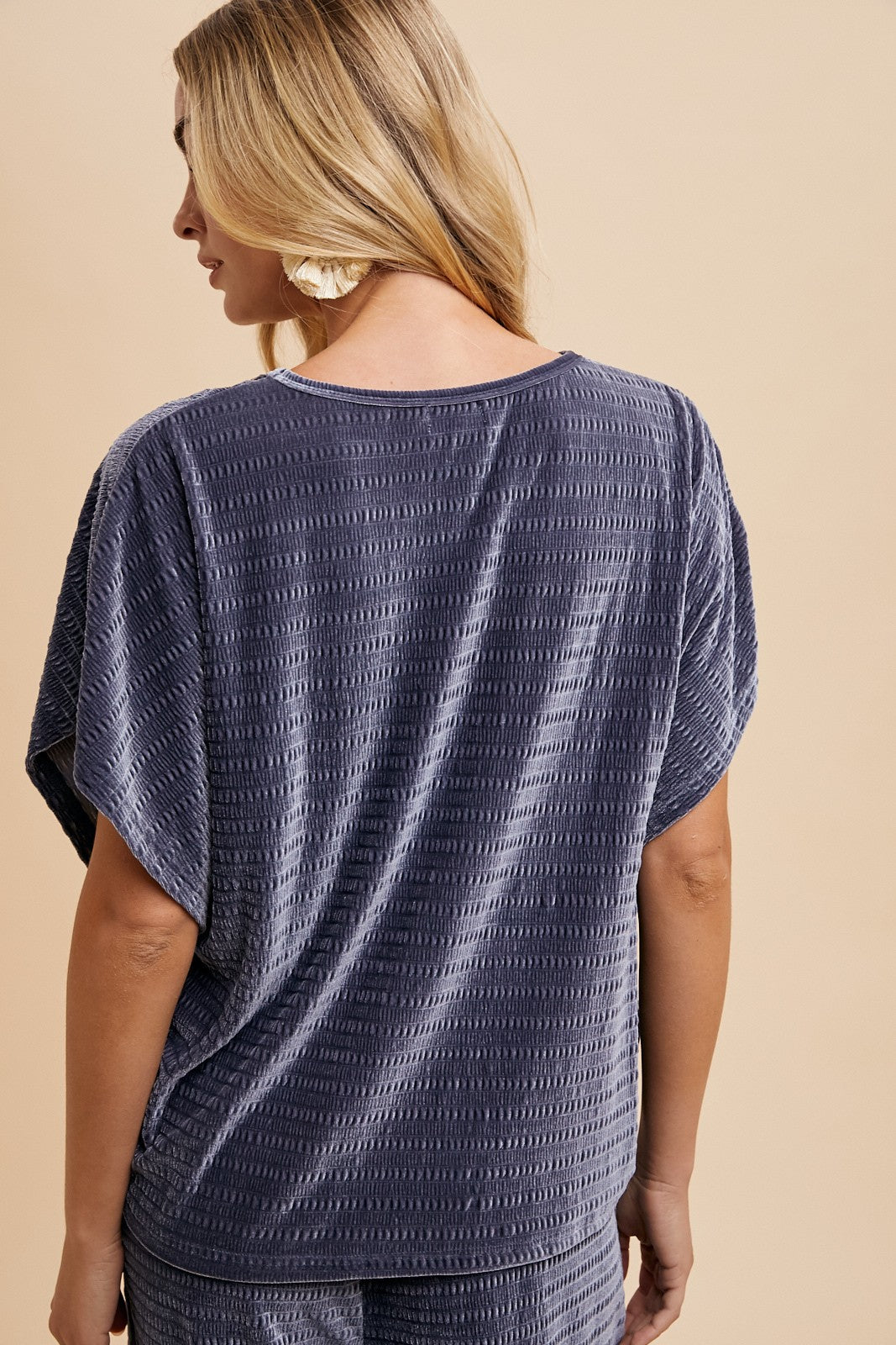 The Sorellin Velvet Set in Steel Blue