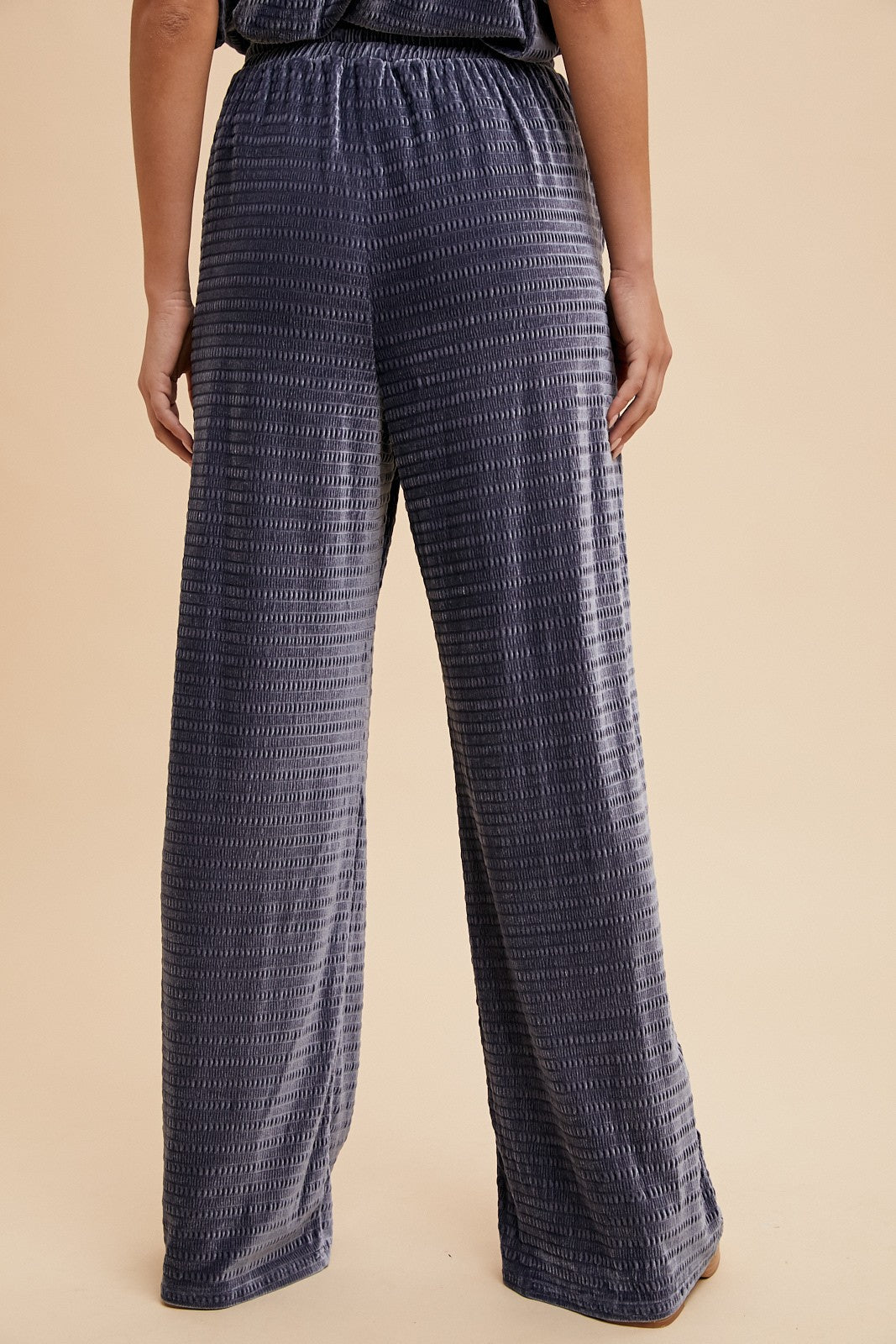 The Sorellin Velvet Set in Steel Blue