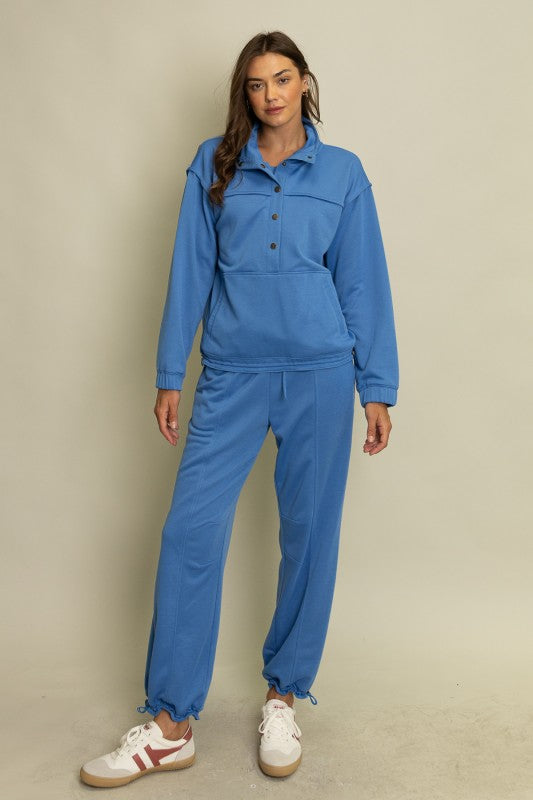 The Norea Lounge Set in Pool Blue