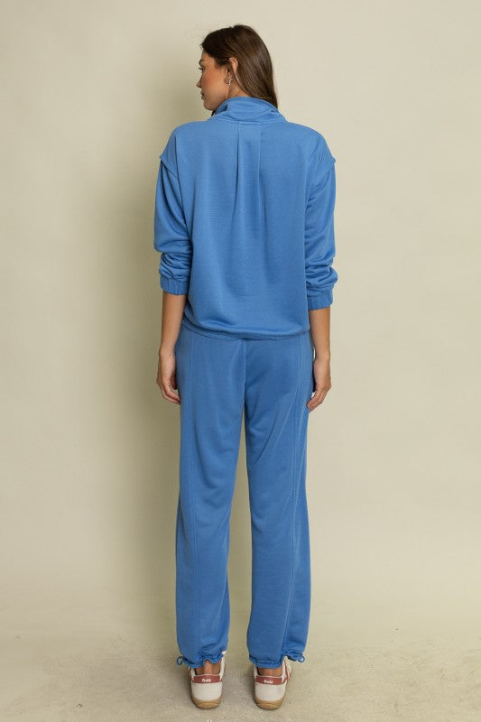 The Norea Lounge Set in Pool Blue