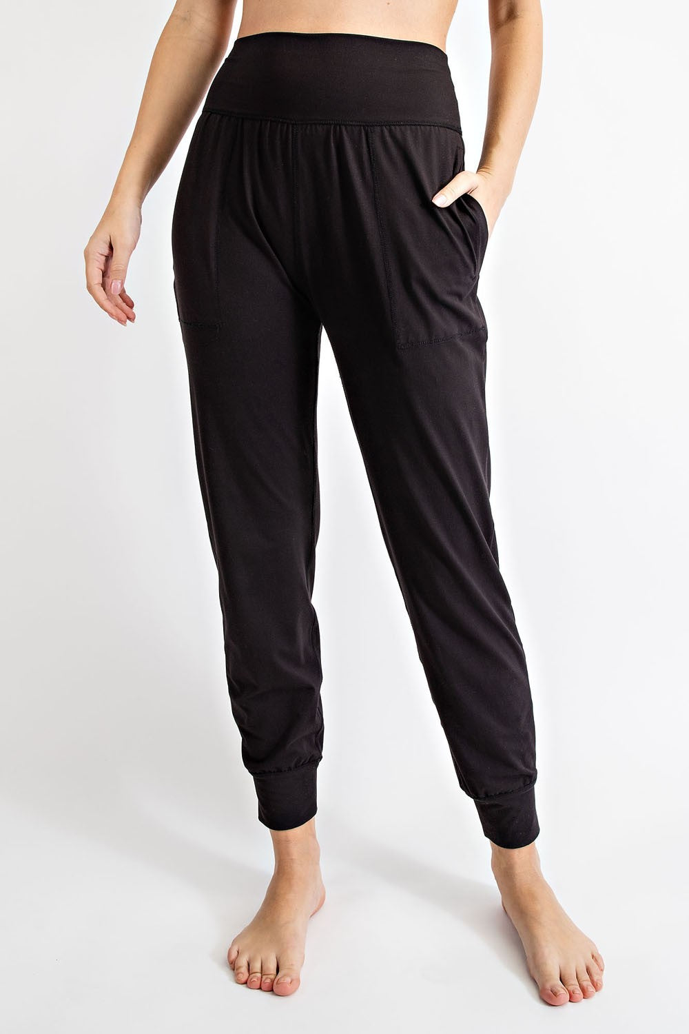 The Rae Buttery Soft Joggers in Black