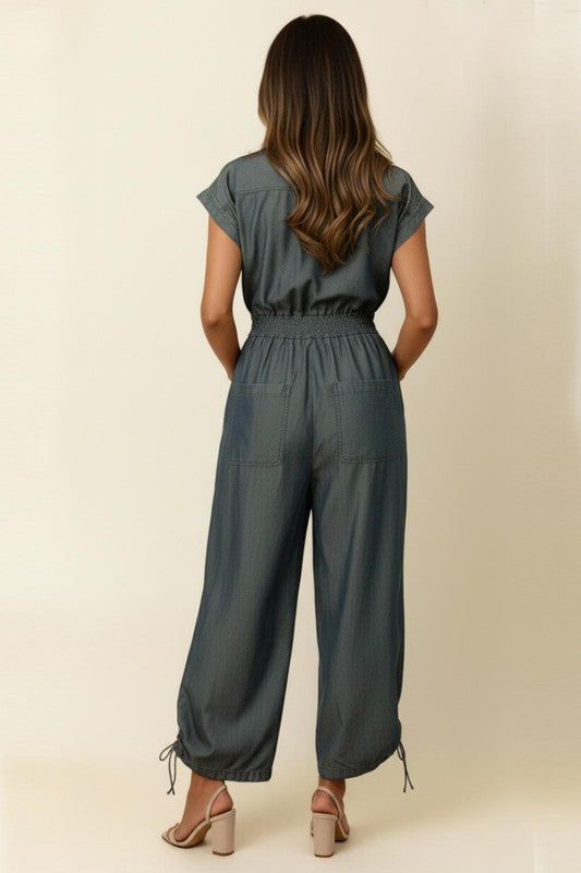 The Hollis Jumpsuit in Blue Dusk