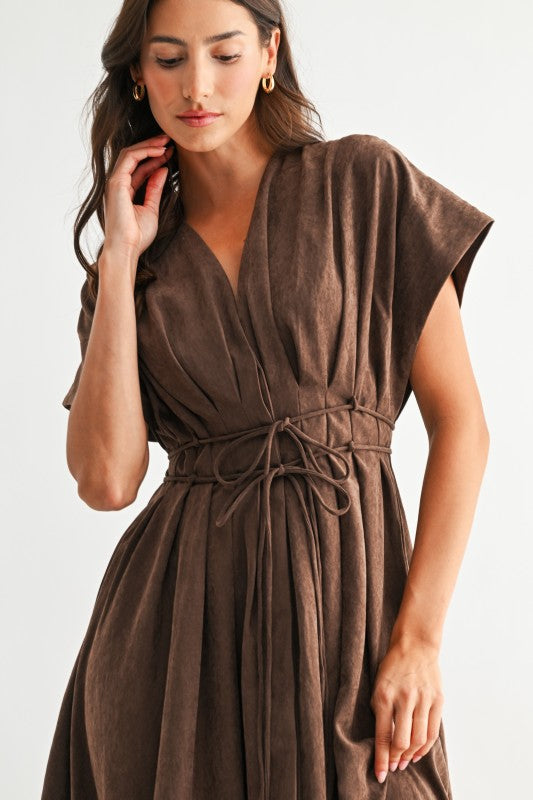 The Vesper Dress in Brown