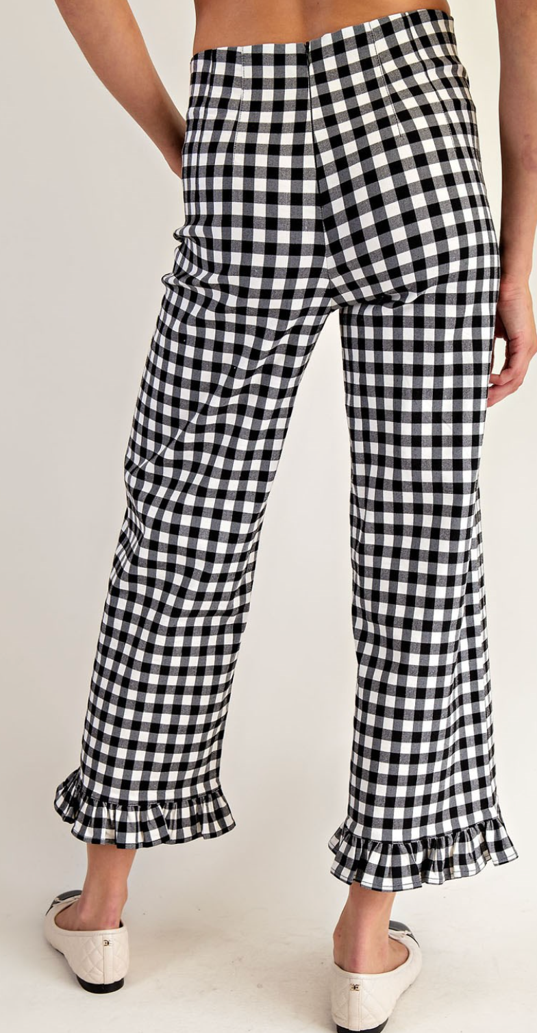 The Bristal Pants in Black Gingham
