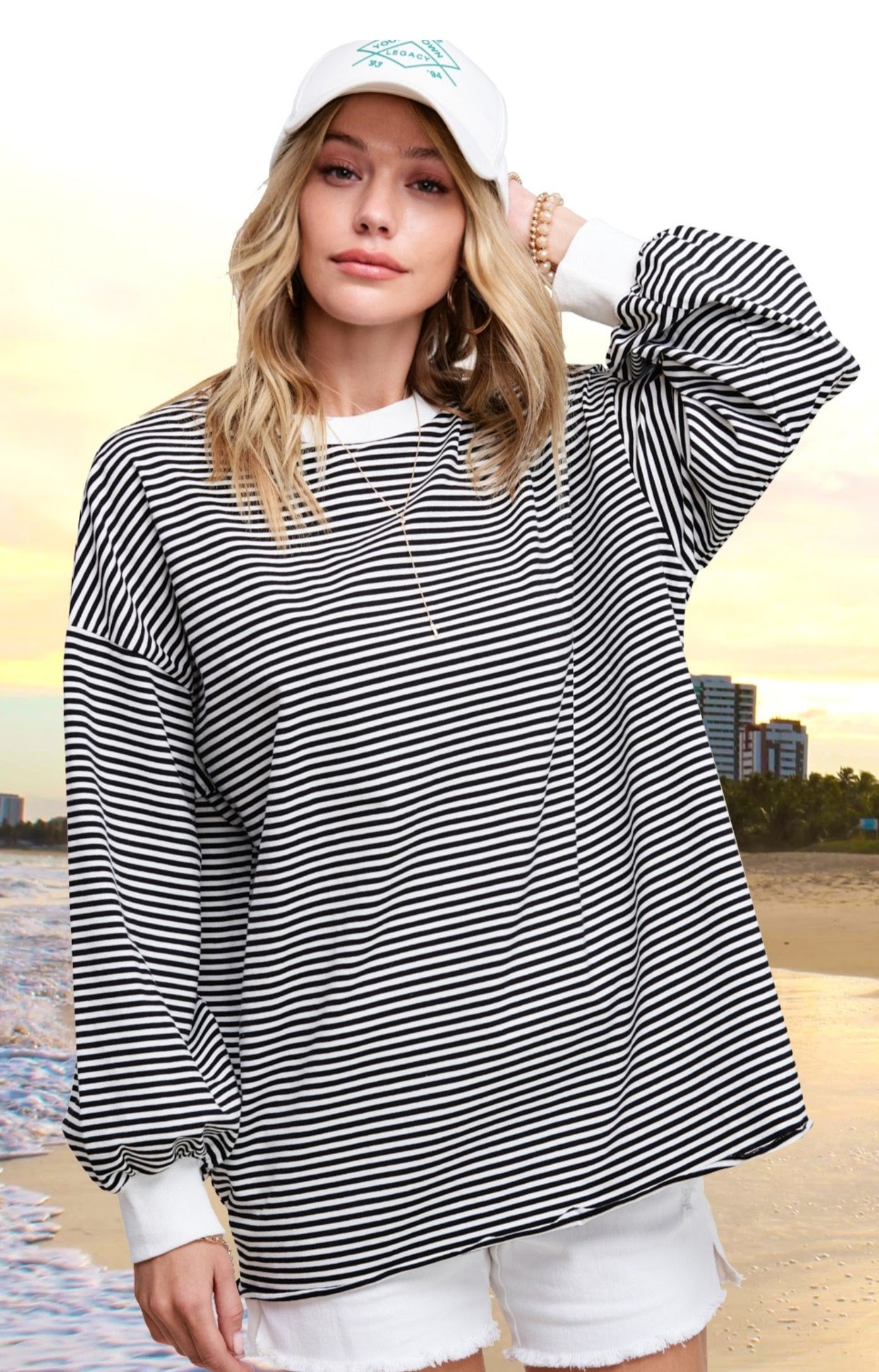 The Londyn Long Sleeve Striped Tee