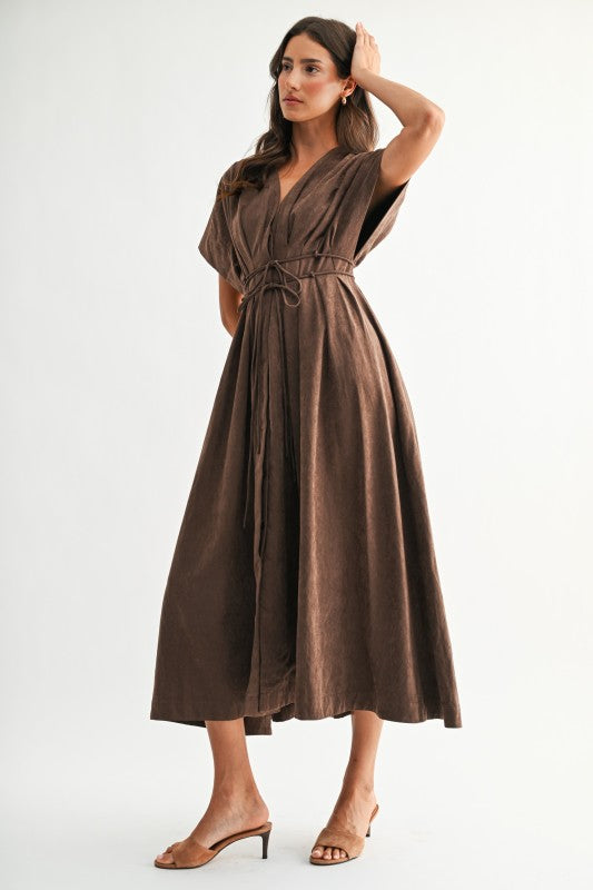 The Vesper Dress in Brown