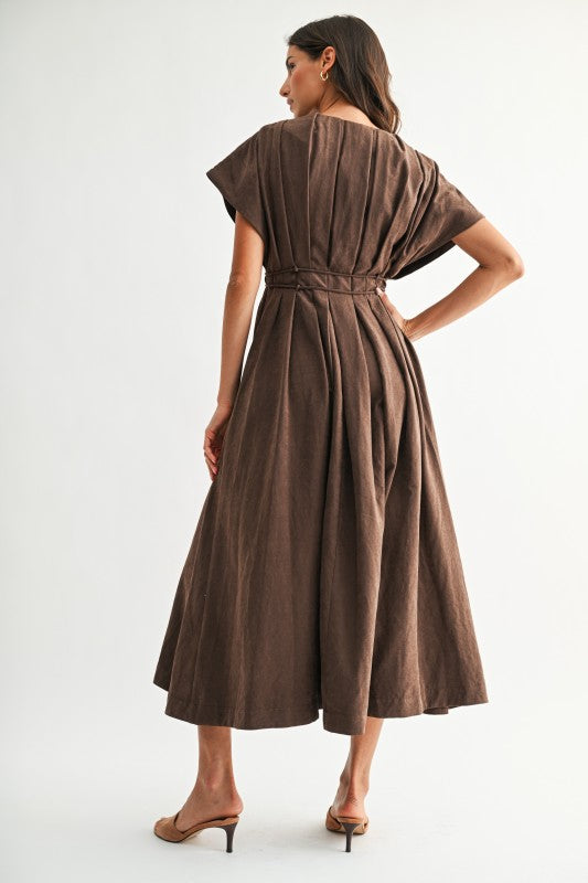 The Vesper Dress in Brown