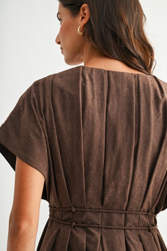 The Vesper Dress in Brown
