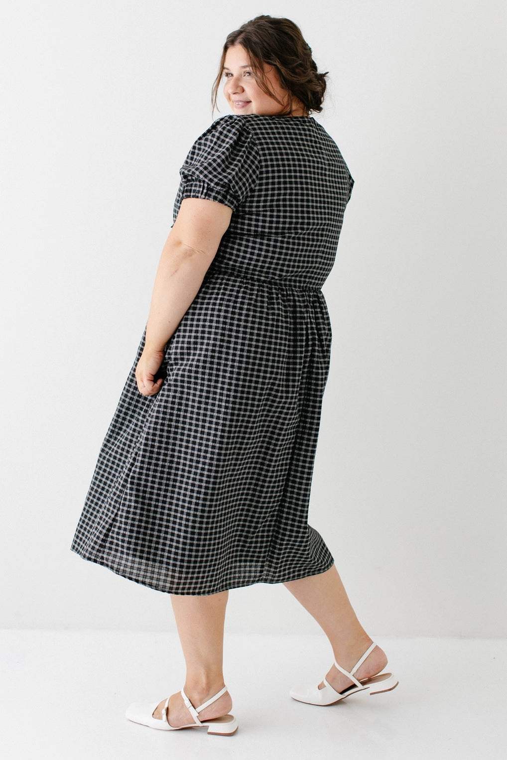 The Darby Dress in Black Plaid