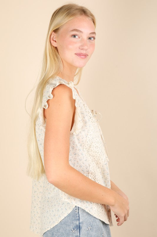 The Fienna Ruffle Blouse in Yellow