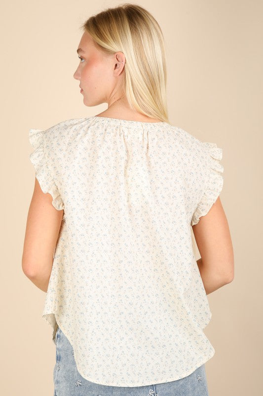 The Fienna Ruffle Blouse in Yellow