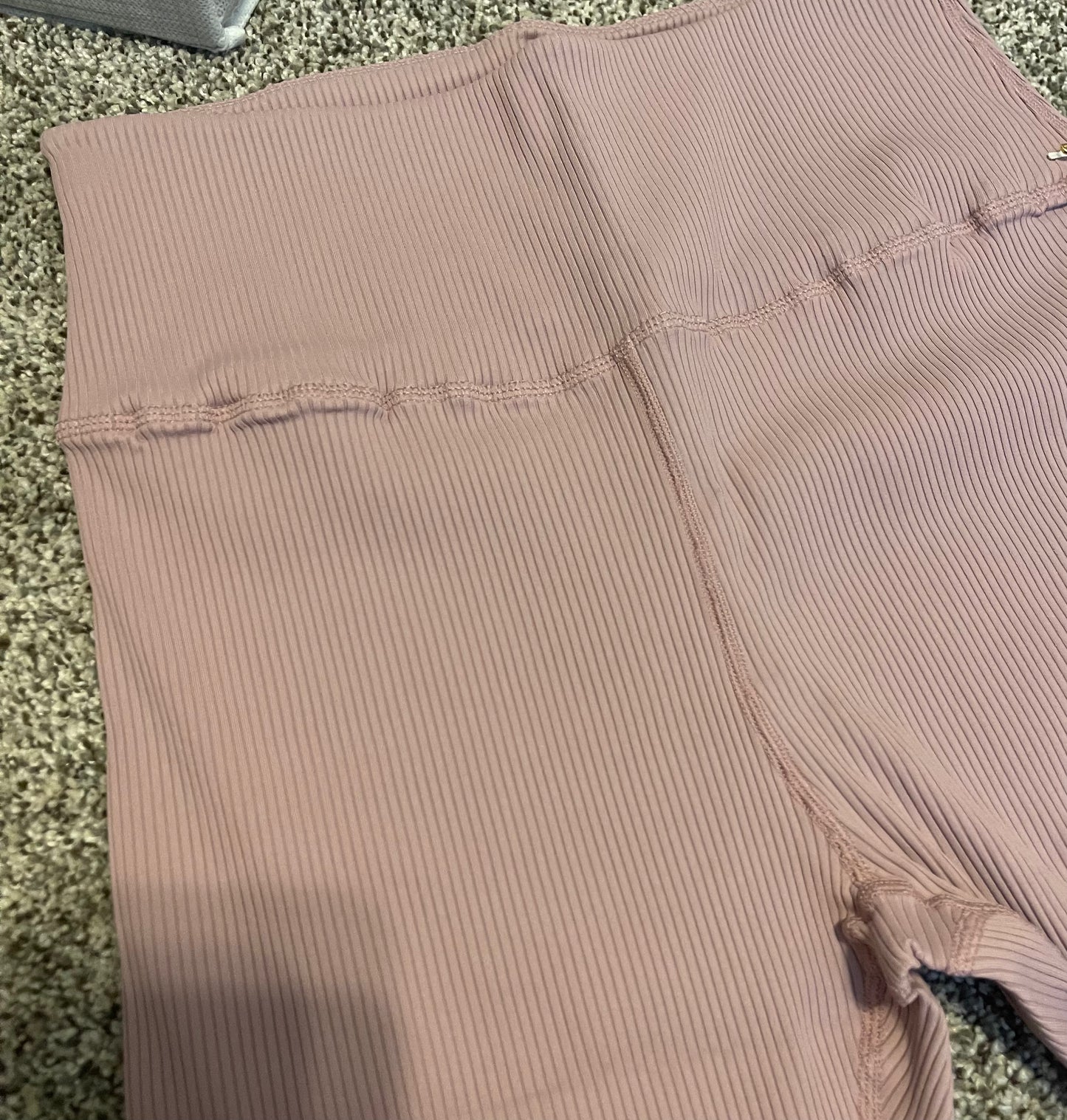 Ribbed Purple Exercise Shorts