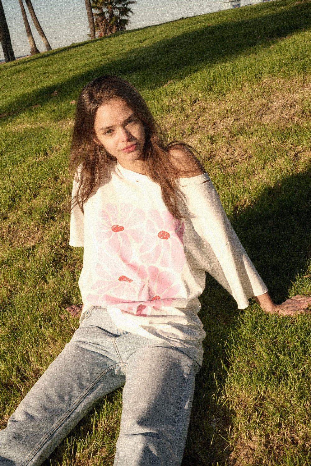 The Distressed Flower Graphic Tee