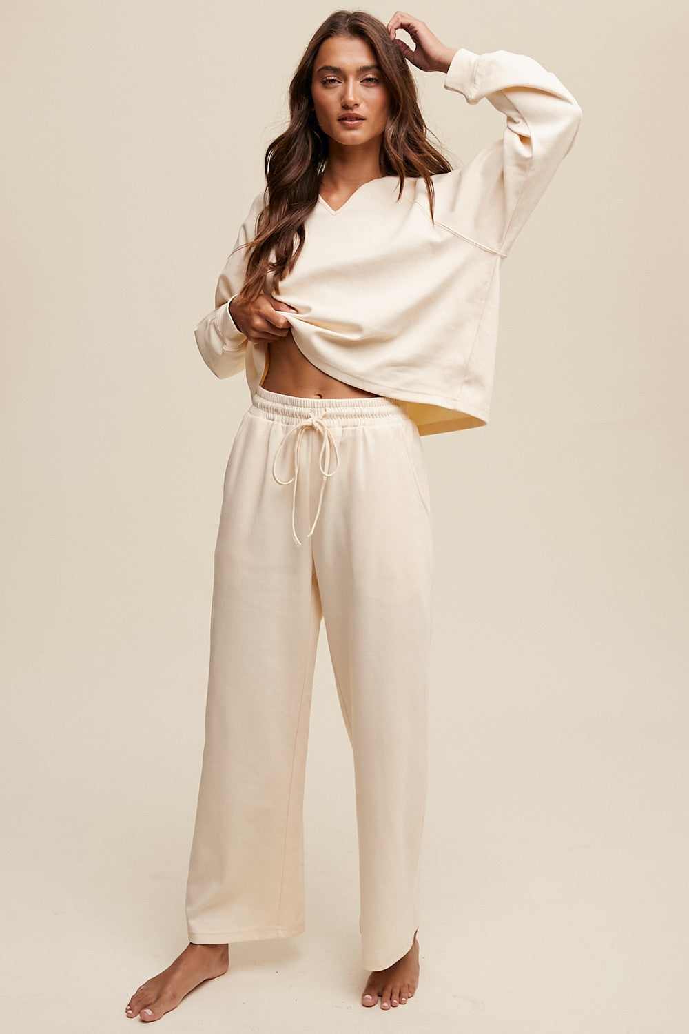 Pre-Order: The Alina Sweatshirt and Pants set in Cream