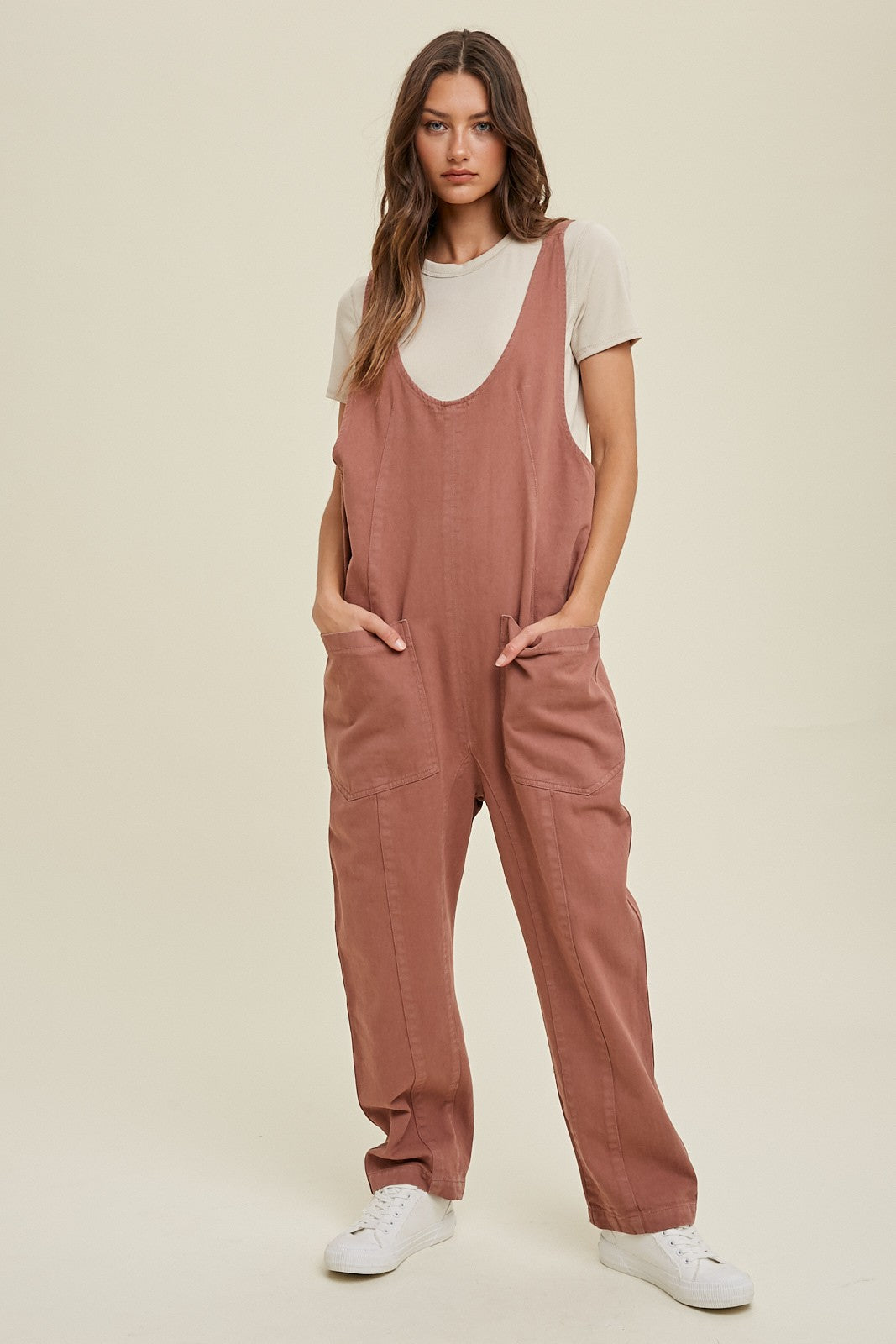 The Perry Denim Overall in Rose