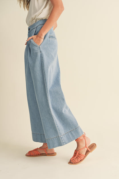 The Marcie Wide Leg Cropped Pant