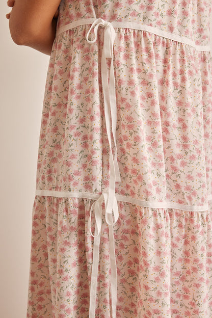 The Annalee Ribbon Detail Floral Maxi Dress