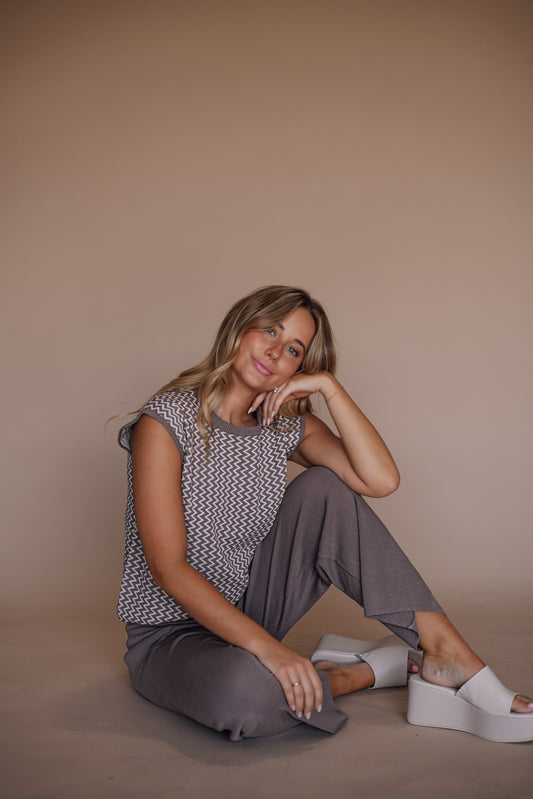 The Ferus Chevron Set in Light Brown