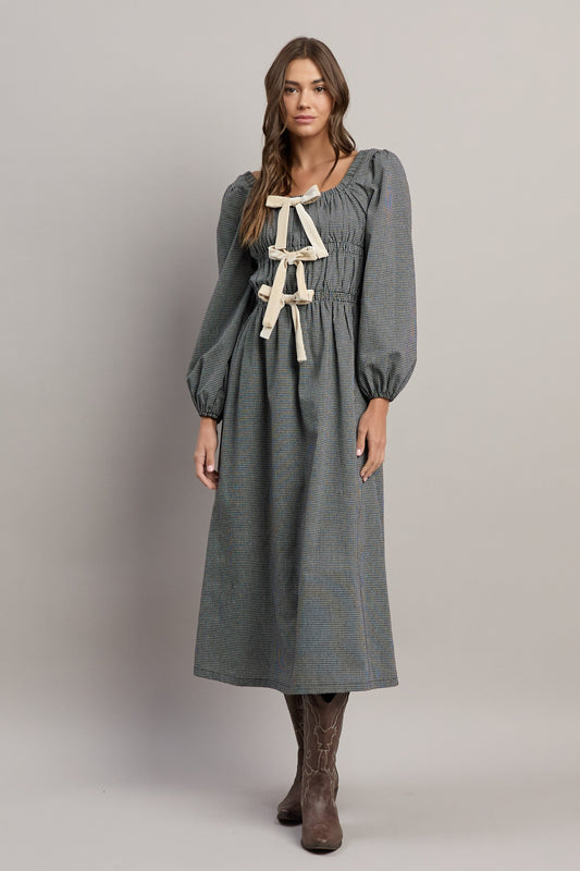 The Blythe Dress in Black Gingham