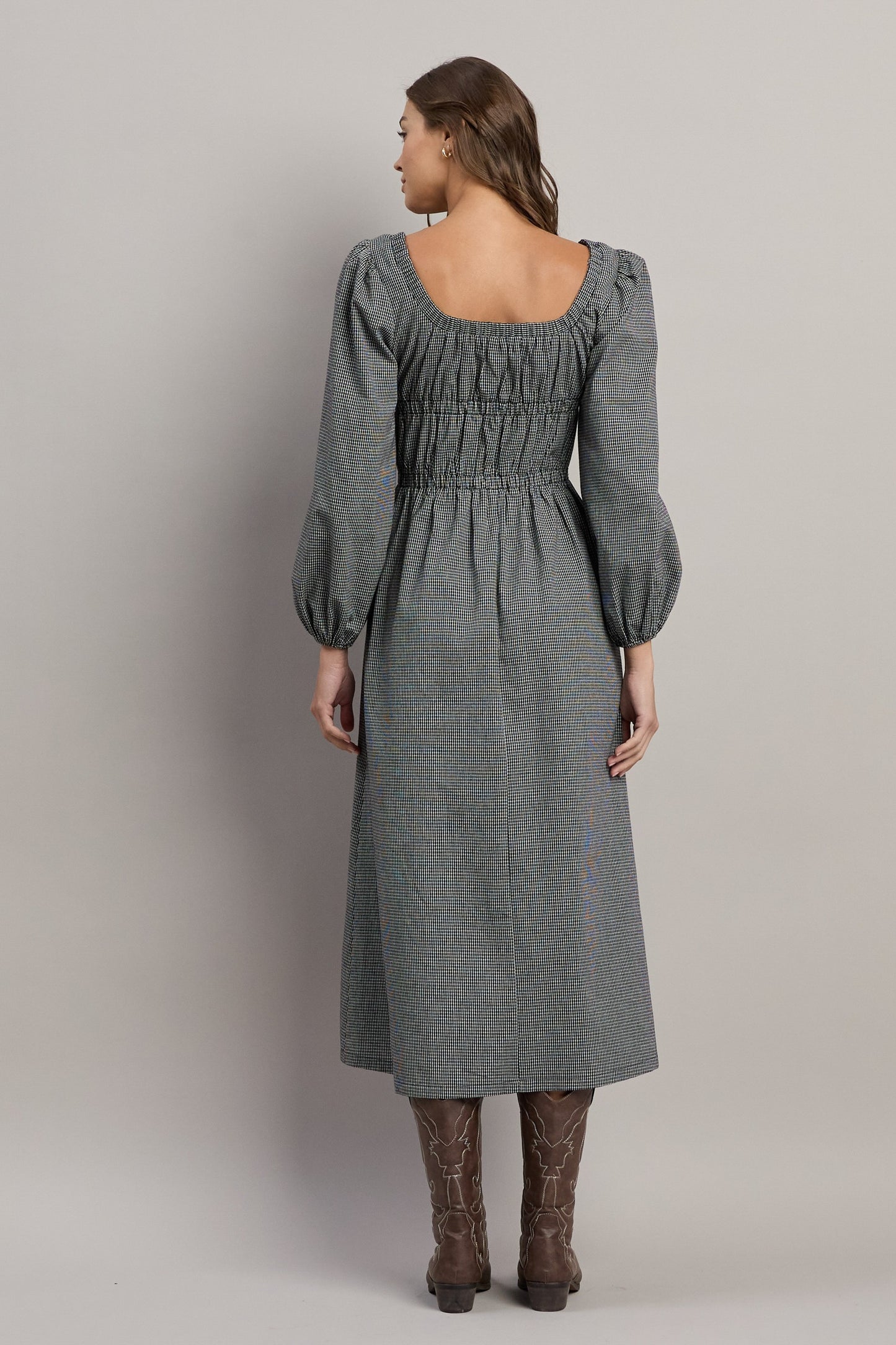 The Blythe Dress in Black Gingham