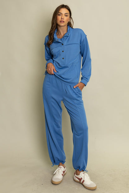 The Norea Lounge Set in Pool Blue
