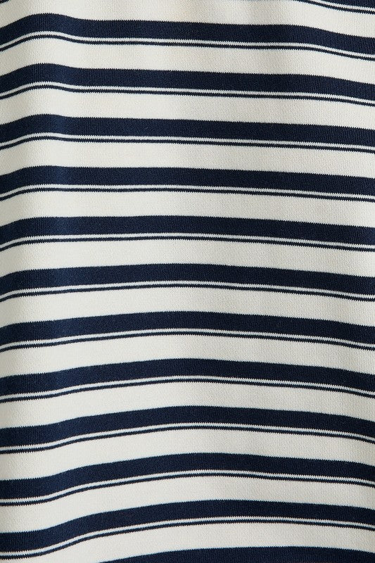 The Lowe Striped Set in Navy + Cream