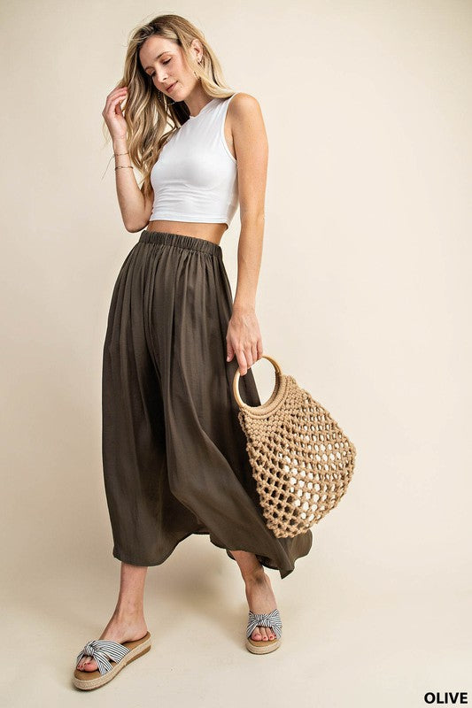 The Carlow A-Line Skirt in Olive