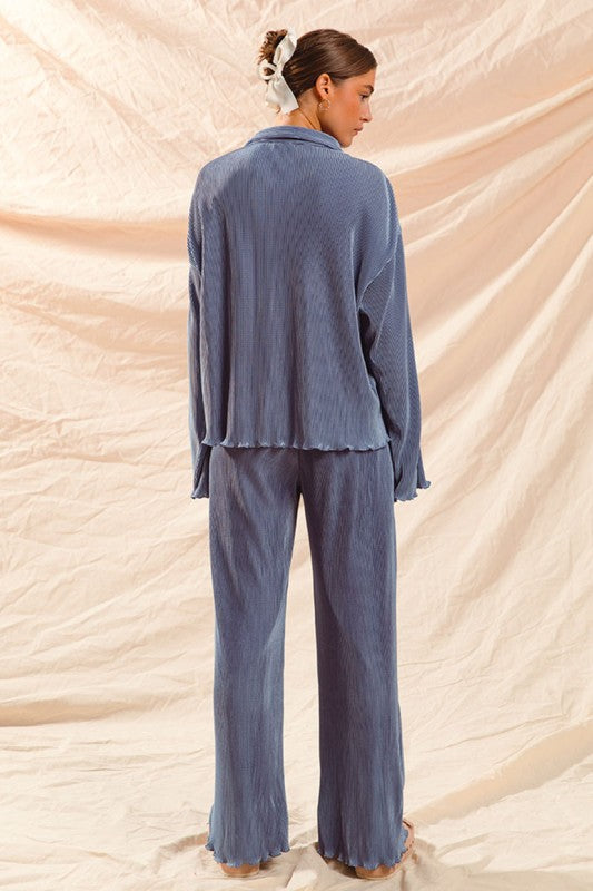 The Haven Pleated Everyday Set in Denim