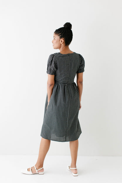 The Darby Dress in Black Plaid