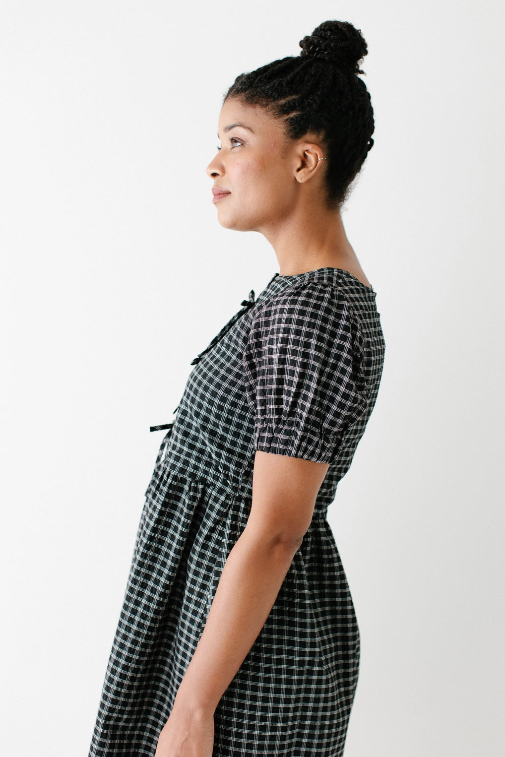 The Darby Dress in Black Plaid