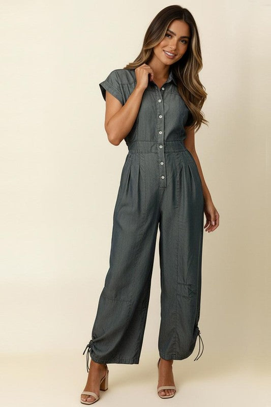 The Hollis Jumpsuit in Blue Dusk