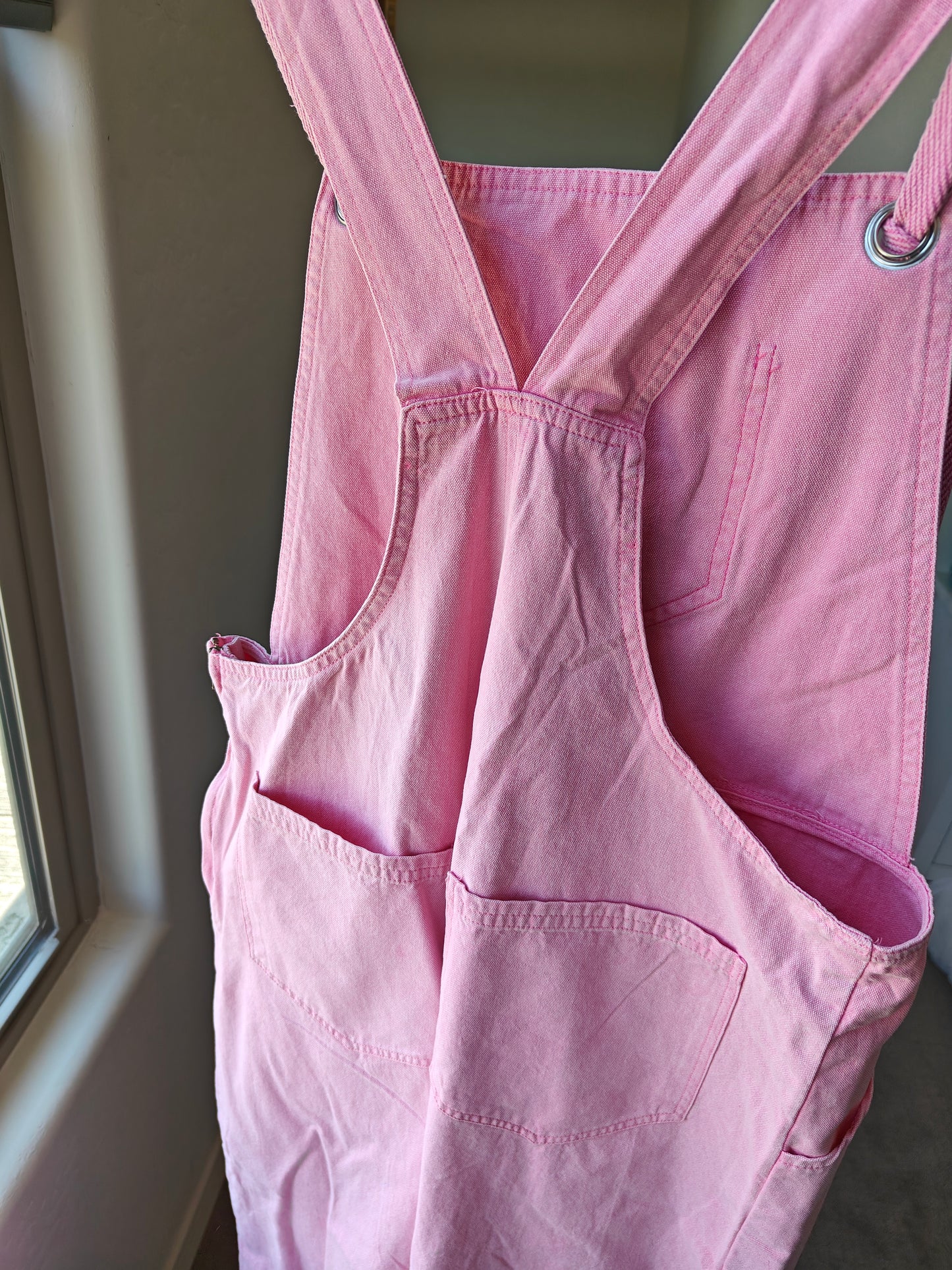 The Liesl Wide Leg Overalls in Pink