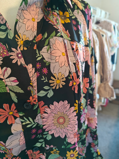 The Tara Floral Print Button Down Dress