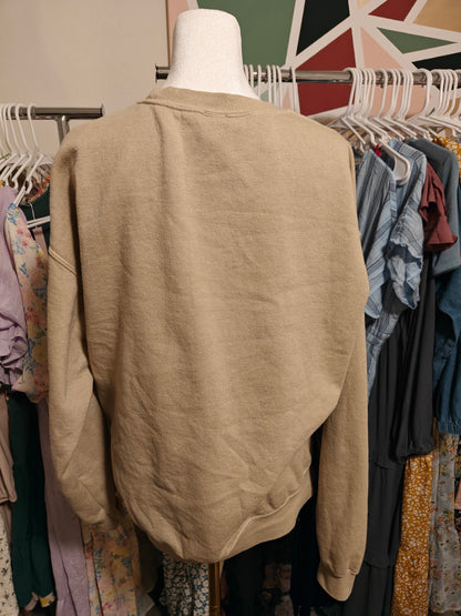 The Allie Smile Pullover in Tan