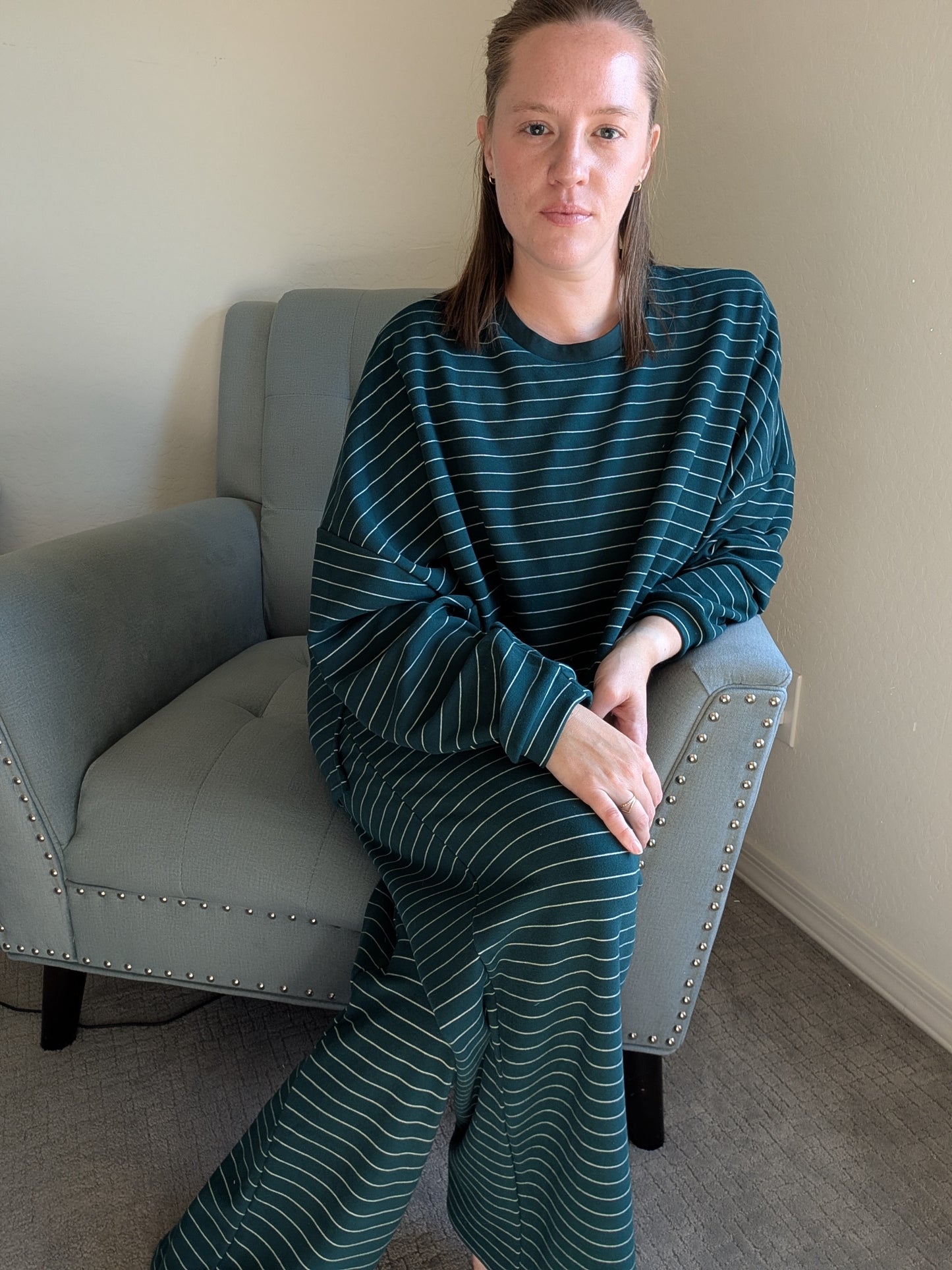 The Rue Fleece Top in Green