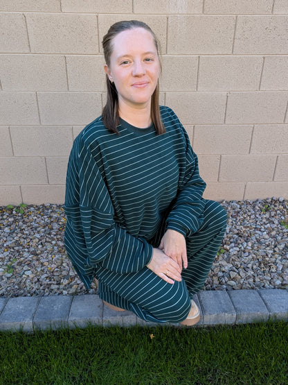 The Rue Fleece Top in Green