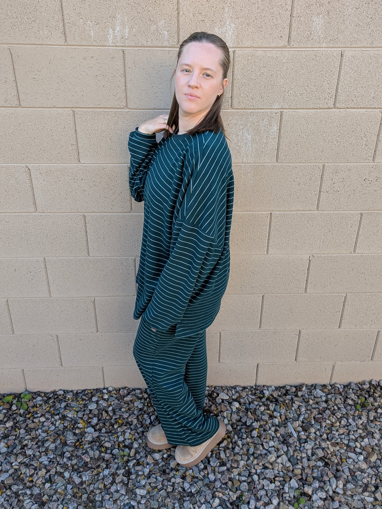 The Rue Fleece Top in Green