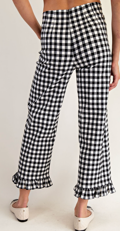 The Bristal Pants in Black Gingham