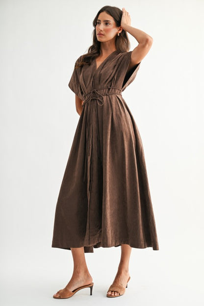 The Vesper Dress in Brown