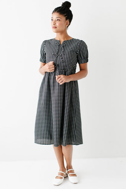 The Darby Dress in Black Plaid