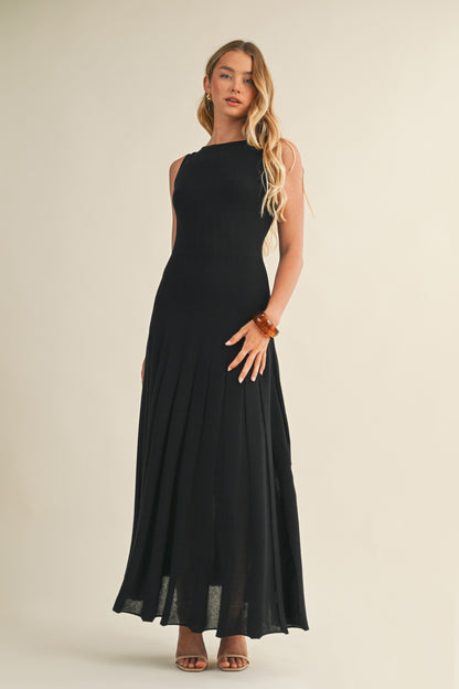The Clara Sleeveless Dress in Black