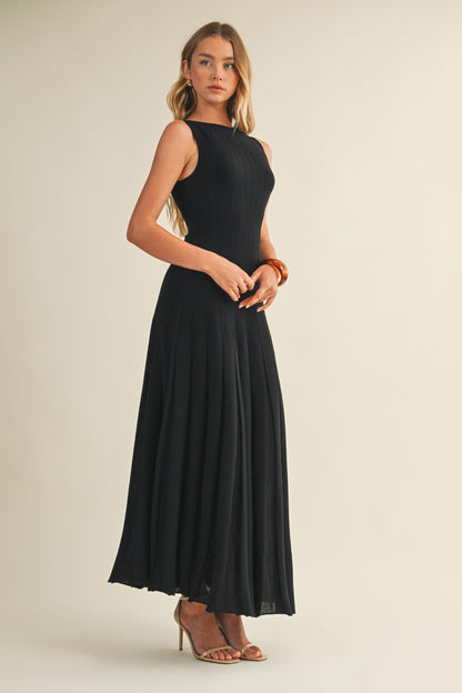 The Clara Sleeveless Dress in Black