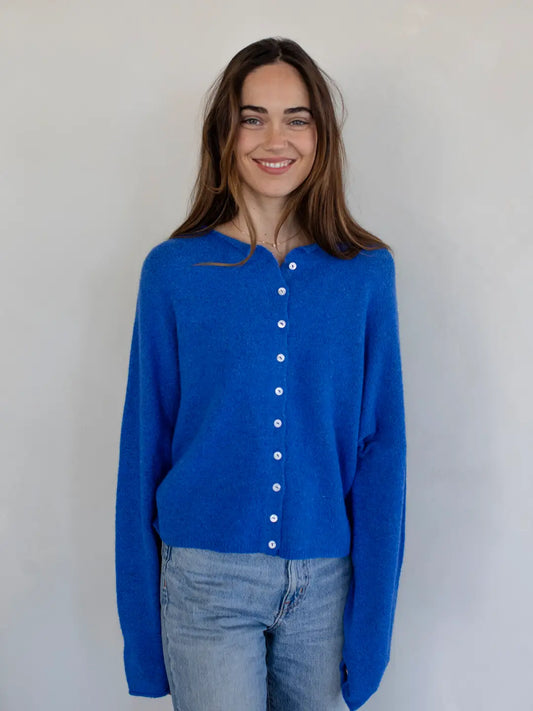 The Rudy Button-Down Cardigan in Colbolt