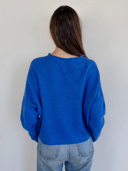 The Rudy Button-Down Cardigan in Colbolt