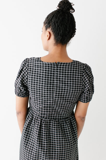 The Darby Dress in Black Plaid
