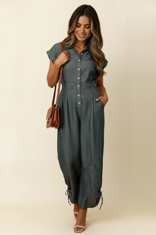 The Hollis Jumpsuit in Blue Dusk