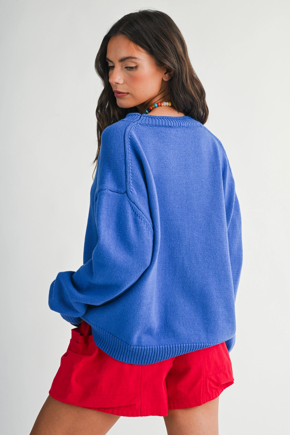 The Lowood Sardine Graphic Sweater in Blue